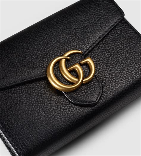 black gucci chain wallet|Gucci wallet on chain sale.